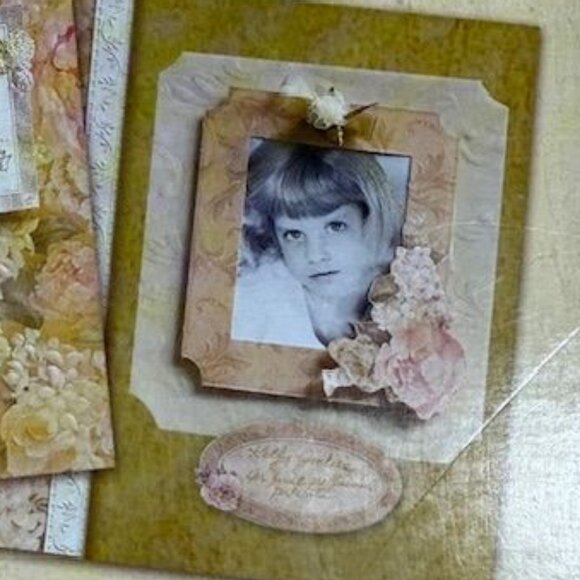 Vintage K & Company 13.75" x 12.5" English Floral Scrapbook Kit Papers & Vellums - Picture 3 of 16